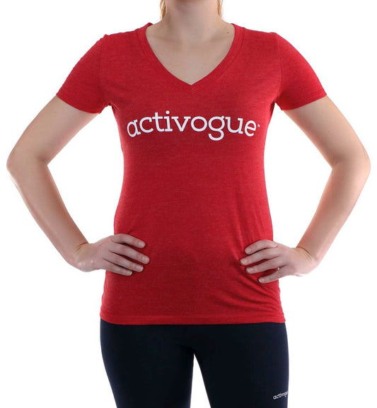 Women's Slim-fit V-neck short sleeves T-shirt, Ethically made in USA.