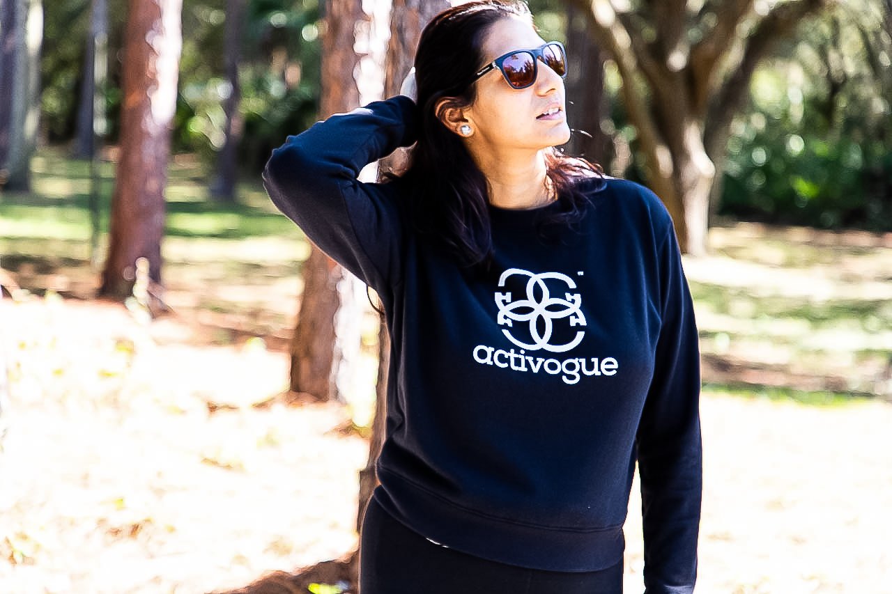 Women's organic crop sweatshirt, Ethically made in USA.