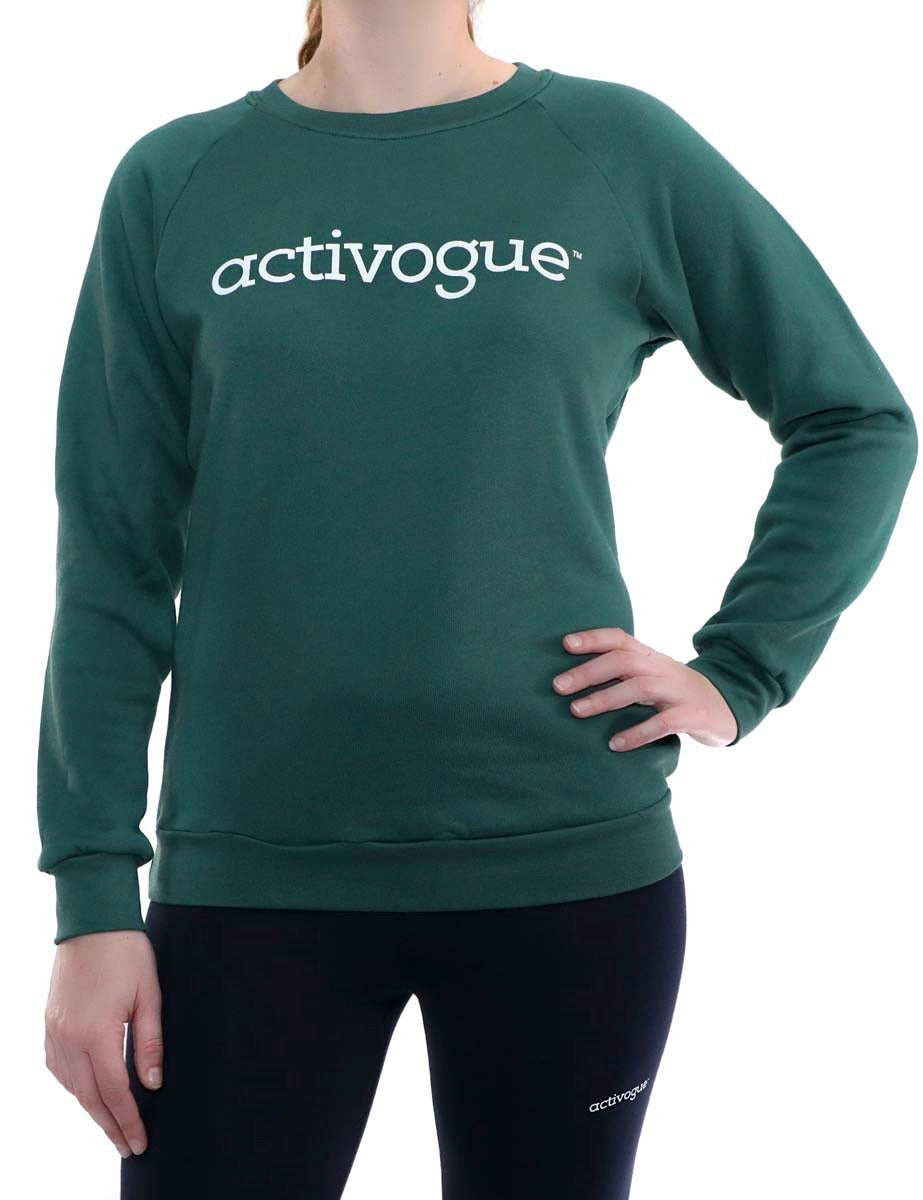 Women's crew-neck sweatshirt, Ethically made in USA.