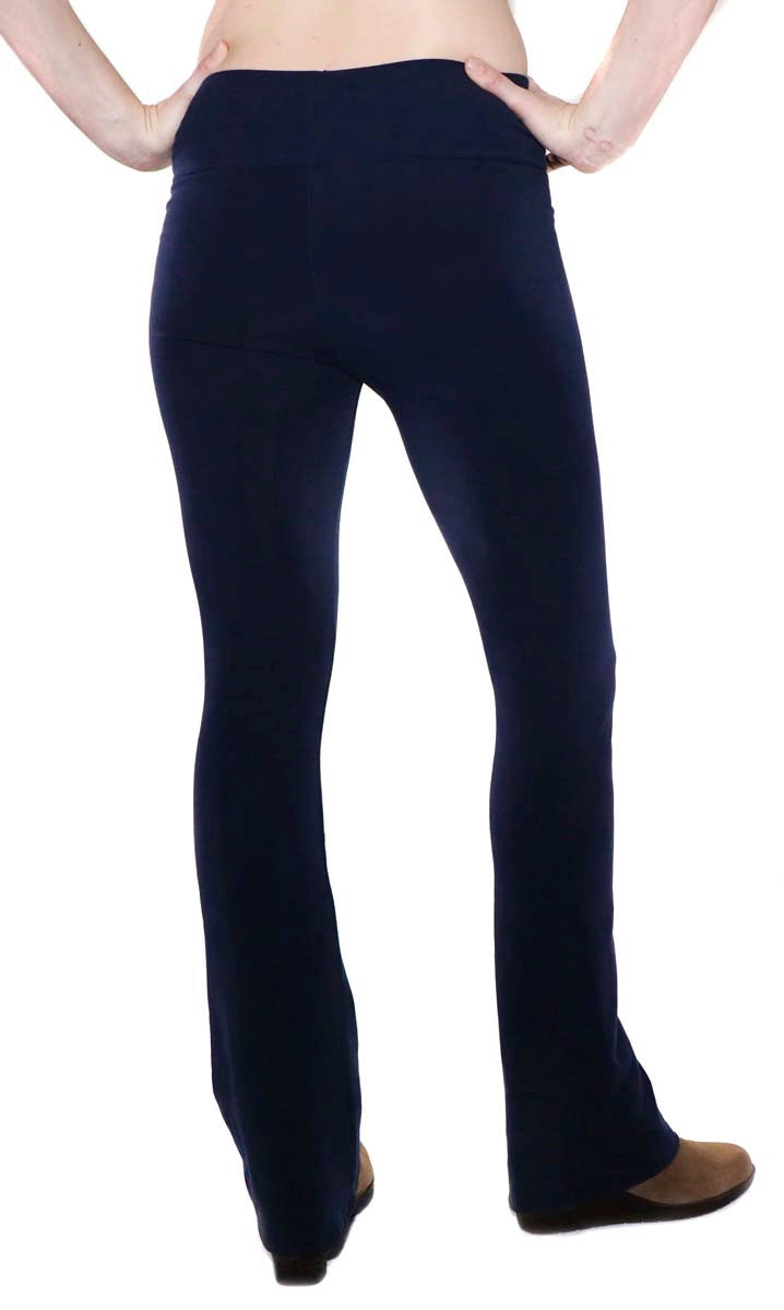 Women's Classic American high waisted bootcut yoga pants, Ethically made in USA.