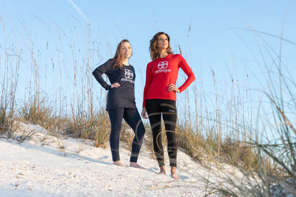 Women's long sleeves 100% organic T-shirt, Ethically made in USA.